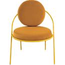 Fauteuil Saturne Meet by Paperflow - 1 zits - B 700 x D 730 x H 880 mm - stalen buis safran - fluweel safran