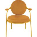 Fauteuil Saturne Meet by Paperflow - 1 zits - met armleuninigen - B 700 x D 730 x H 880 mm - stalen buis saffraan - fluweel saffraan