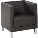 Fauteuil Wienea, similicuir anthracite
