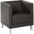 Fauteuil Wienea, similicuir anthracite