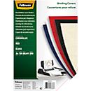 Fellowes cover sheet chromolux, cardboard, DIN A4, for wire and plastic binding machines, red, 250g, 100 pieces