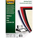 Fellowes dekblad Chromolux, karton, A4, voor draad- en plasticinbindmachines, wit, 250 g, 100 stuks