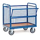 fetra Wire Box Trolley, acier, bleu, sans couvercle, L 1000 x l 700 x H 700 mm, jusqu'à 600 kg