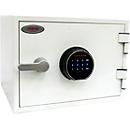 Feuerschutzschrank FS 1281 F, mit Fingerprintschloss, Stahl, signalweiß RAL 9003