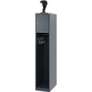 Feuerwehrspind C+P Evolo Youngster, 1 Abteil, mit Helmhalter, Bodengleiter, B 300 x T 500 x H 1530 mm, RAL 7016 Anthrazitgrau