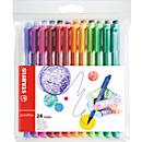 Feutres pointMax Stabilo, 24 coloris, épaisseur de trait 0,8 mm, dans un étui