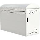 Fietsenhok BikeBox 1 B - B 850 x D 2050 mm - met boogdak - verkeerswit RAL 9016