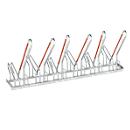 Fietsenrek, 1-zijdig, voor banden tot B 55 mm, B 2100 x D 385 x H 815 mm, staal gegalvaniseerd, 6 parkeerplekken