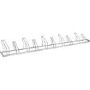 Fietsenrek, eenzijdig, voor banden tot 55 mm breed, B 3500 x D 1850 x H 500 mm, thermisch verzinkt staal, 10 parkeerplaatsen, gemonteerd