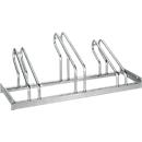 Fietsenrek, enkelzijdig, voor banden tot 55 mm breed, B 1050 x D 1850 x H 500 mm, thermisch verzinkt staal, 3 parkeerplaatsen, gemonteerd