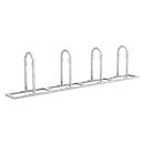 Fietsenrek met beugel WSM, enkelzijdig, voor banden tot B 55 mm, B 3400 x D 350 x H 850 mm, stalen RAL-poedercoating, 4 instelbladen, voor banden tot B 55 mm, B 3400 x D 350 x H 850 mm.