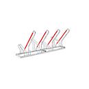 Fietsenrek WSM, 1-zijdig, voor banden tot B 55 mm, B 2000 x D 550 x H 854 mm, staal gegalvaniseerd, 4 parkeerplekken