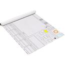 Film tactique Taktifol Stab-THW, pour la direction d'intervention, autocollant, inscriptible/effaçable, rouleau de 25 films, blanc