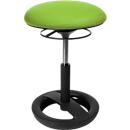 Fitness stool SITNESS BOB, ergonomic, seat height 440 - 570 mm, apple green, base black powder coated