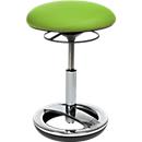 Fitness stool SITNESS BOB, ergonomic, seat height 440 - 570 mm, apple green, chrome-plated frame
