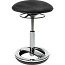 Fitness stool SITNESS BOB, ergonomic, seat height 440 - 570 mm, black, chrome-plated frame