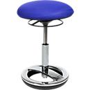 Fitness stool SITNESS BOB, ergonomic, seat height 440 - 570 mm, blue, chromed frame