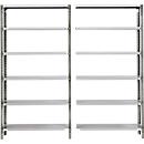 FIX- basisrek, met profiel 1, 2560 mm hoog, gelakt