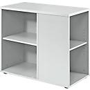 Fixed file cabinet JENA, W 400 x D 800 x H 720 mm, light grey