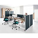 Fixed single desk divider screen system 40, W 1000 x H 400 mm, grey