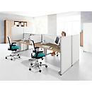 Fixed single desk divider screen system 40, W 1200 x H 400 mm, white