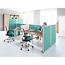 Fixed single desk divider screen system 40, W 800 x H 400 mm, turquoise