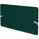 Flex akoestische achterwand, 40 mm dik, met adapter, geluidsabsorberend, modulair uitbreidbaar, tafelbevestiging, B 2000 x H 800 mm, groen
