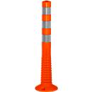 Flexible barrier post, returns to original shape, H 750 mm, orange-silver