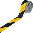Floor marking tape, width 50 mm, black/yellow