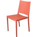 Florence vergaderstoel, stapelbaar tot 4 stuks, UV- en waterbestendig, zithoogte 460 mm, L 560 x B 460 x H 820 mm, polypropeen, baksteenrood, 4 st.