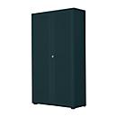 Flügeltürenschrank, 2-türig, Akustikfront, 800 x 2300 mm, 6 OH, graphit