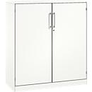 Flügeltürenschrank ASISTO C 3000, 3 Ordnerhöhen, B 1200 mm, weiss/weiss