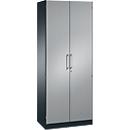 Flügeltürenschrank ASISTO C 3000, 5 Ordnerhöhen, B 800 mm, anthrazit/alusilber