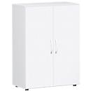 Flügeltürenschrank PALENQUE, 3 Ordnerhöhen, B 800 x T 420 x H 1104 mm, weiß