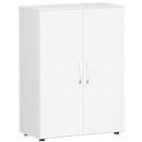 Flügeltürenschrank PALENQUE, 3 Ordnerhöhen, B 800 x T 420 x H 1104 mm, weiss