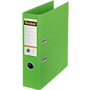 Folder Bene No.1, A4, spine width 80 mm, lever arch mechanism, grip hole & glued spine label, cardboard, green