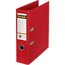 Folder Bene No.1, A4, spine width 80 mm, lever arch mechanism, grip hole & glued spine label, cardboard, red