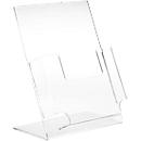 Folderhouder - kristalhelder acryl - B 160 x D 100 x H 215 mm - voor A4-formaat