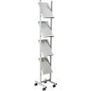 Folderhouder - metaal - verrijdbaar - B 310 x D 360 x H 1570 mm - voor 4 x A4-formaat