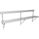 Folding bench, aluminium, L 2000 mm, light grey (RAL 7035)