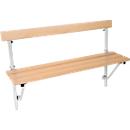 Folding bench, wood, L 1200 mm, light grey (RAL 7035)