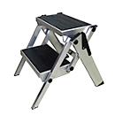 Folding ladder, aluminium, 2 steps