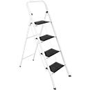 Folding ladder, steel, withstands up to 150 kg maximum weight, 4 rungs