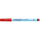 Folienstifte Staedtler Lumocolor® correctable 305, Linienbreite F, trocken abwischbar, 10 St., rot