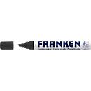 Franken Kreidemarker ZKM10, Keilspitze, Strichstärke 2-5 mm, Tinte auf Wasserbasis, schwarz