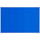 Franken pinboard PRO, felt, wall mounting in portrait &amp; landscape format, aluminum frame, blue, 1800 x 1200 mm