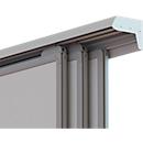 Franken Rail mural à 3 canaux série Pro, aluminium, y compris rail de protection, 4000 mm