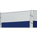 Franken Stellwandtafel beidseitig Schreibtafel, Aluminiumrahmen, 1200x300 mm
