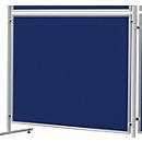 Franken Stellwandtafel ECO beidseitig Filz, blau, Aluminiumrahmen, 1500x1200 mm