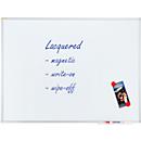 Franken Whiteboard X-tra!Line, wall mounting in portrait &amp; landscape format, white lacquered steel &amp; aluminum frame, magnetic, storage tray, W 1500 x H 1200 mm